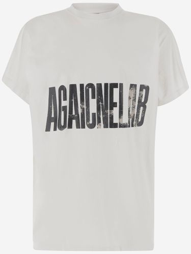 Cotton T-shirt With Agaicnelab Pattern - Balenciaga - Modalova