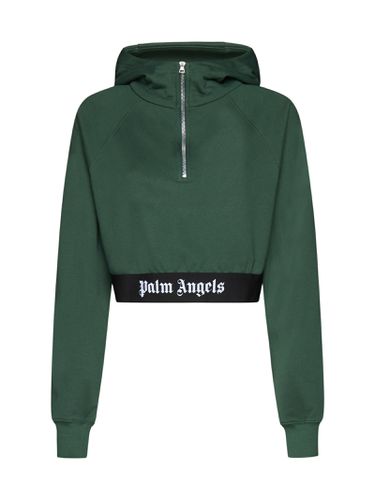 Logo Tape Zipped Sweatshirt - Palm Angels - Modalova