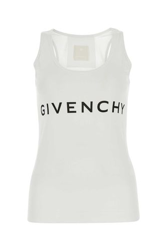 White Stretch Cotton Tank Top - Givenchy - Modalova
