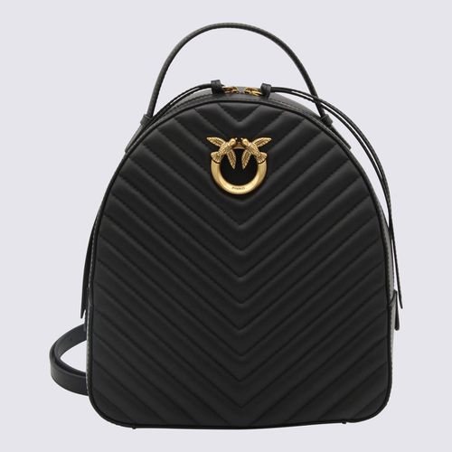 Pinko Black Leather Backpack - Pinko - Modalova