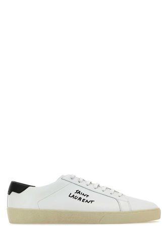 White Leather Court Sl/06 Sneakers - Saint Laurent - Modalova