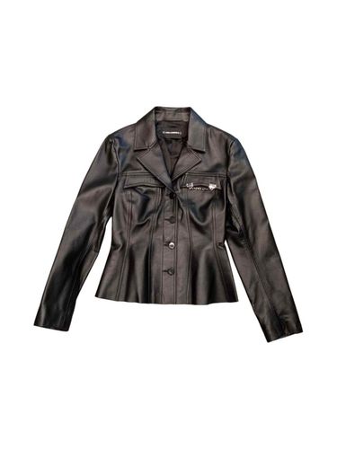 Karl Studio Leather Jacket - Karl Lagerfeld - Modalova