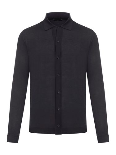 Collared Button-up Knit Shirt - Roberto Collina - Modalova