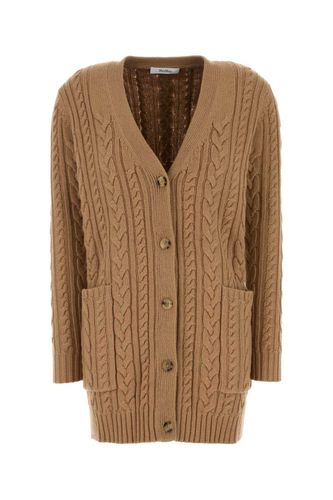 Camel Wool Blend Calotta Cardigan - Max Mara - Modalova