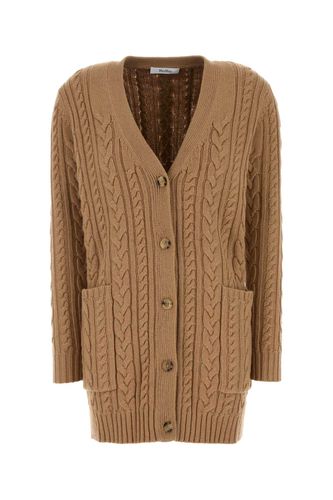 Camel Wool Blend Calotta Cardigan - Max Mara - Modalova