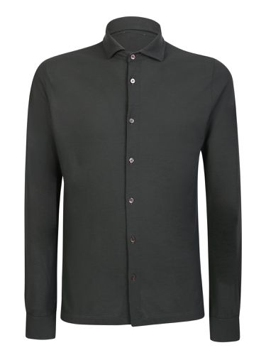 Zanone Military Green Cotton Shirt - Zanone - Modalova