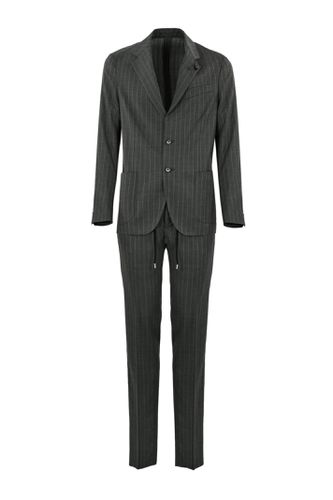 Pinstriped Suit With Lace-up Trousers - Lardini - Modalova