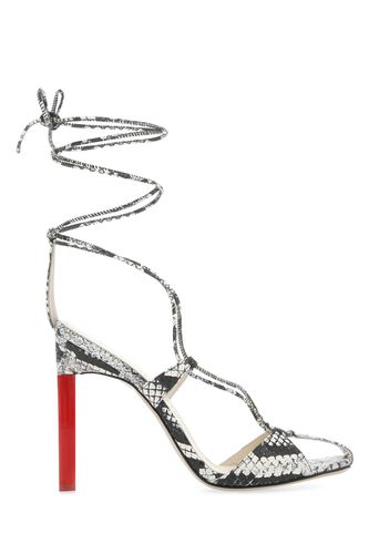 Printed Leather Adele Sandals - The Attico - Modalova