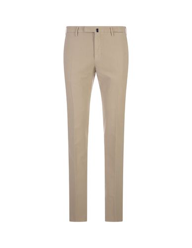 Slim Fit Trousers In Beige Certified Doeskin - Incotex - Modalova