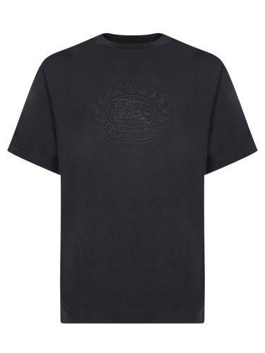 Burberry Cotton Logo Black T-shirt - Burberry - Modalova