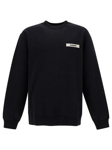 Le Sweatshirt Gros-grain Sweatshirt With Logo Patch In Cotton Man - Jacquemus - Modalova