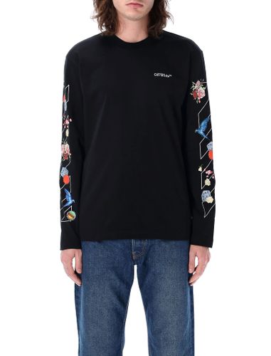 Off-White Fresco Diag Skate L/s Tee - Off-White - Modalova