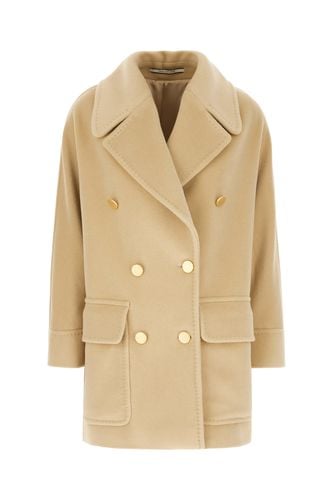 Tagliatore Beige Angora Blend Coat - Tagliatore - Modalova