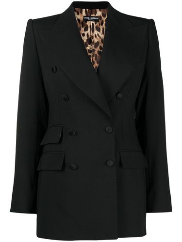 Double-breasted Virgin Wool Blazer - Dolce & Gabbana - Modalova