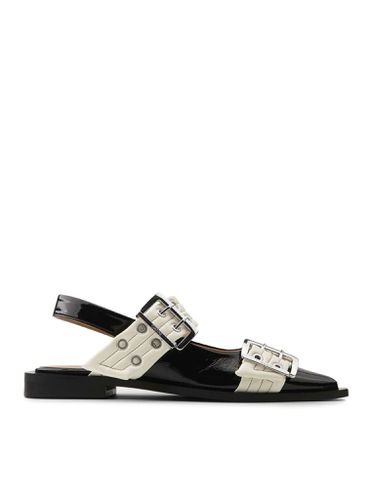 Ganni Buckle-detail Ballet Flats - Ganni - Modalova