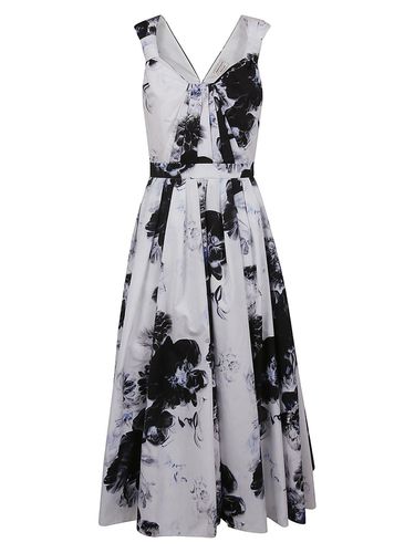 Chiaroscuro Floral-printed Knot Sleeveless Dress - Alexander McQueen - Modalova