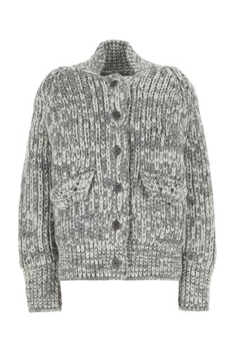 Melange Wool Single-breasted Bomber Jacket - Ermanno Scervino - Modalova