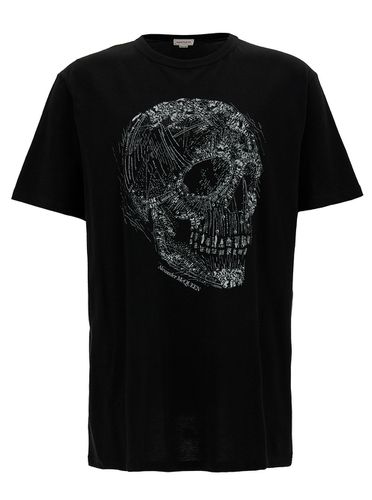 Crewneck T-shirt With Skull Print In Cotton Man - Alexander McQueen - Modalova