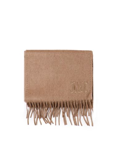 Logo Embroidered Fringed Scarf - Max Mara - Modalova