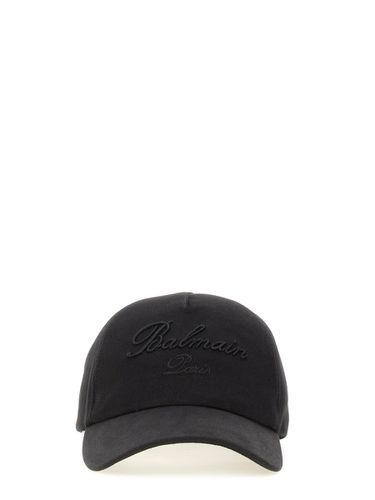 Baseball Hat With Logo Embroidery - Balmain - Modalova