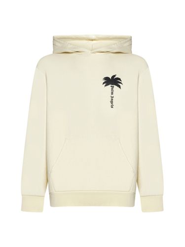 Palm Angels Ivory Cotton Sweatshirt - Palm Angels - Modalova