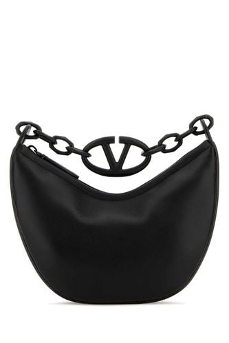 Black Leather Hobo Vlogo Moon Handbag - Valentino Garavani - Modalova