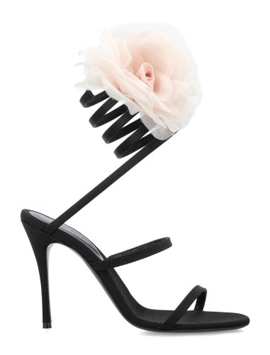 Silk-organza Pink Flower Heel Sandals - Magda Butrym - Modalova