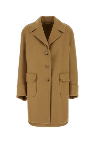 Camel Wool Blend Coat - Ermanno Scervino - Modalova