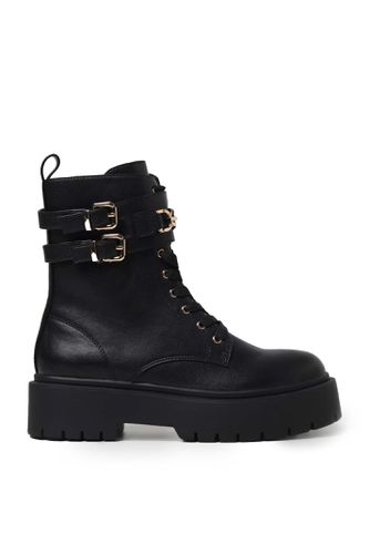 Combat Boots With Straps And Clamp - TwinSet - Modalova