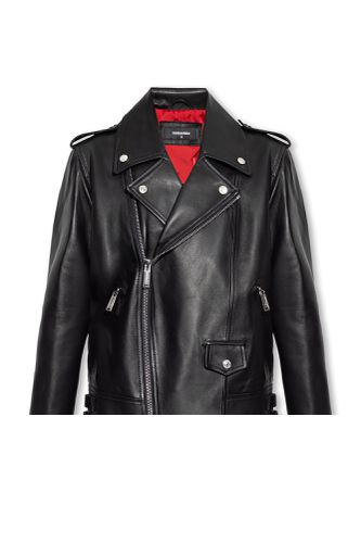 Dsquared2 Leather Boyfriend Jacket - Dsquared2 - Modalova