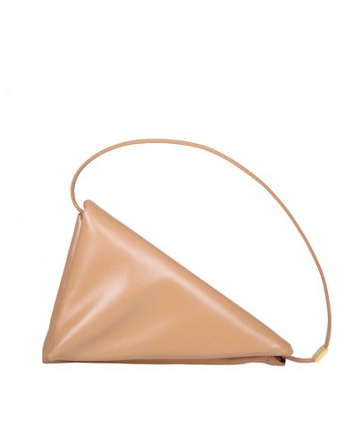 Prisma Triangle Bag In Beige Leather - Marni - Modalova