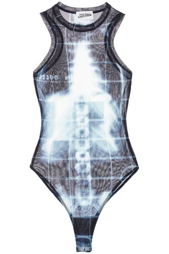 Body In Black Polyamide With X-ray Print - Jean Paul Gaultier - Modalova