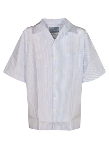 Striped Short-sleeved Button Up Shirt - Prada - Modalova