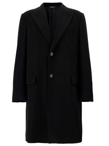 Single-breasted Coat In Wool Man - Dolce & Gabbana - Modalova