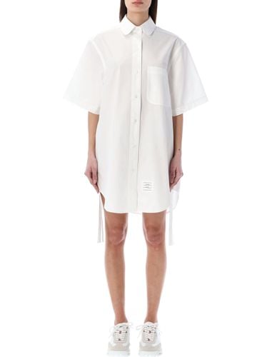 Gathered Side Seams Shirt Dress - Thom Browne - Modalova