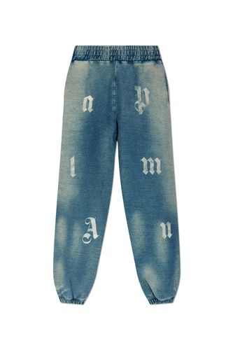 Letter Printed Elastic Waistband Jeans - Palm Angels - Modalova