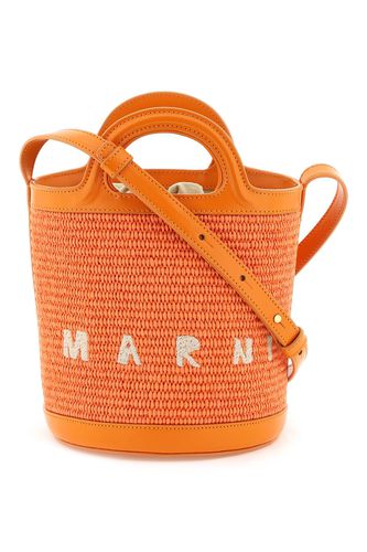 Orange Tropicalia Mini Bag In Leather And Raffia - Marni - Modalova