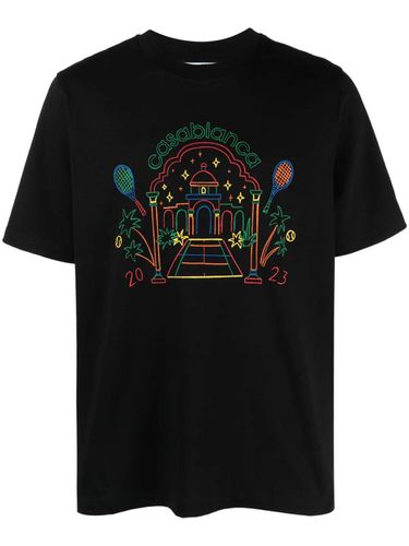 Rainbow Crayon Temple Screen Printed T-shirt - Casablanca - Modalova