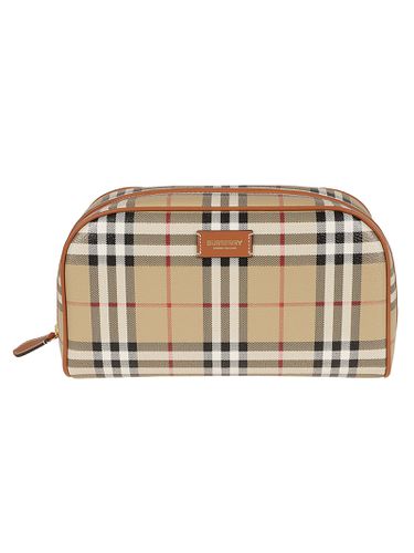 Burberry Check Logo Clutch - Burberry - Modalova