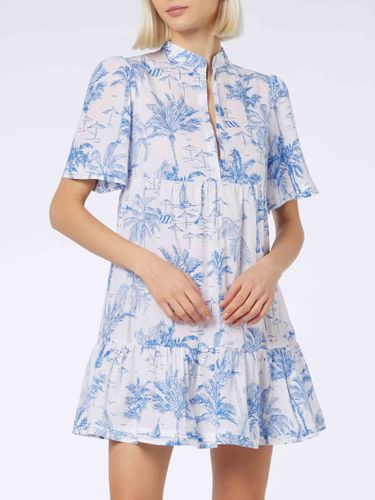 Woman Cotton Voile Short Dress Siara With Toile De Jouy Print - MC2 Saint Barth - Modalova