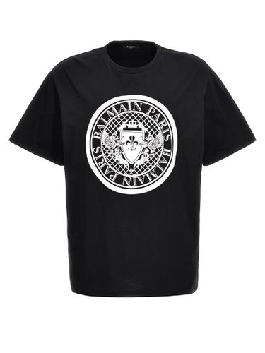 Logo Printed Crewneck T-shirt - Balmain - Modalova