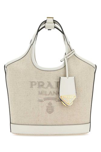 Prada Sand Canvas Handbag - Prada - Modalova