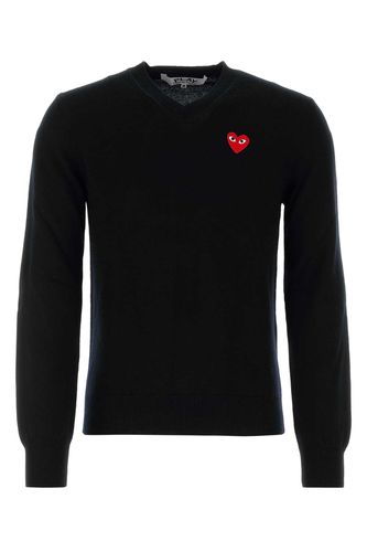 Black Wool Sweater - Comme des Garçons Play - Modalova