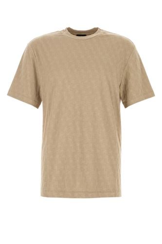 Biscuit Stretch Viscose Blend T-shirt - Giorgio Armani - Modalova