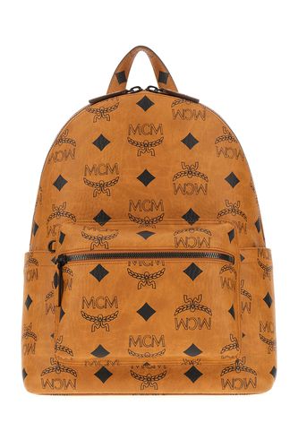 Printed Synthetic Leather Medium Stark Backpack - MCM - Modalova