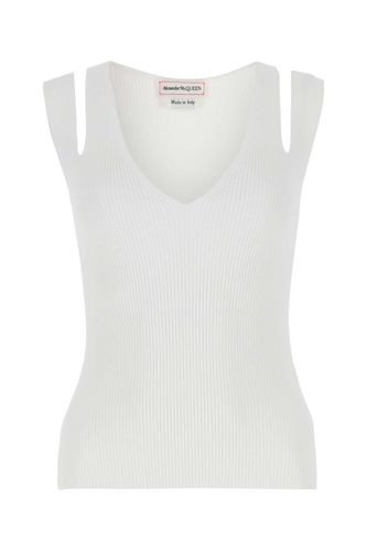 White Viscose Blend Top - Alexander McQueen - Modalova