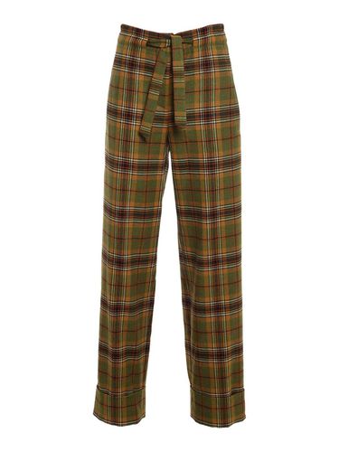 Tartan Print Toursers - Alberta Ferretti - Modalova