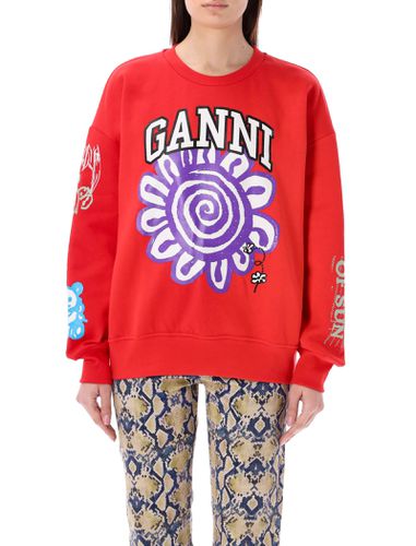 Ganni Flower Sweatshirt - Ganni - Modalova