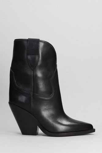 Leyane Texan Ankle Boots In Leather - Isabel Marant - Modalova