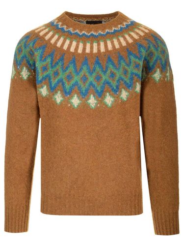 Brushed Wool Fair Isle Crew Sweater - Howlin - Modalova